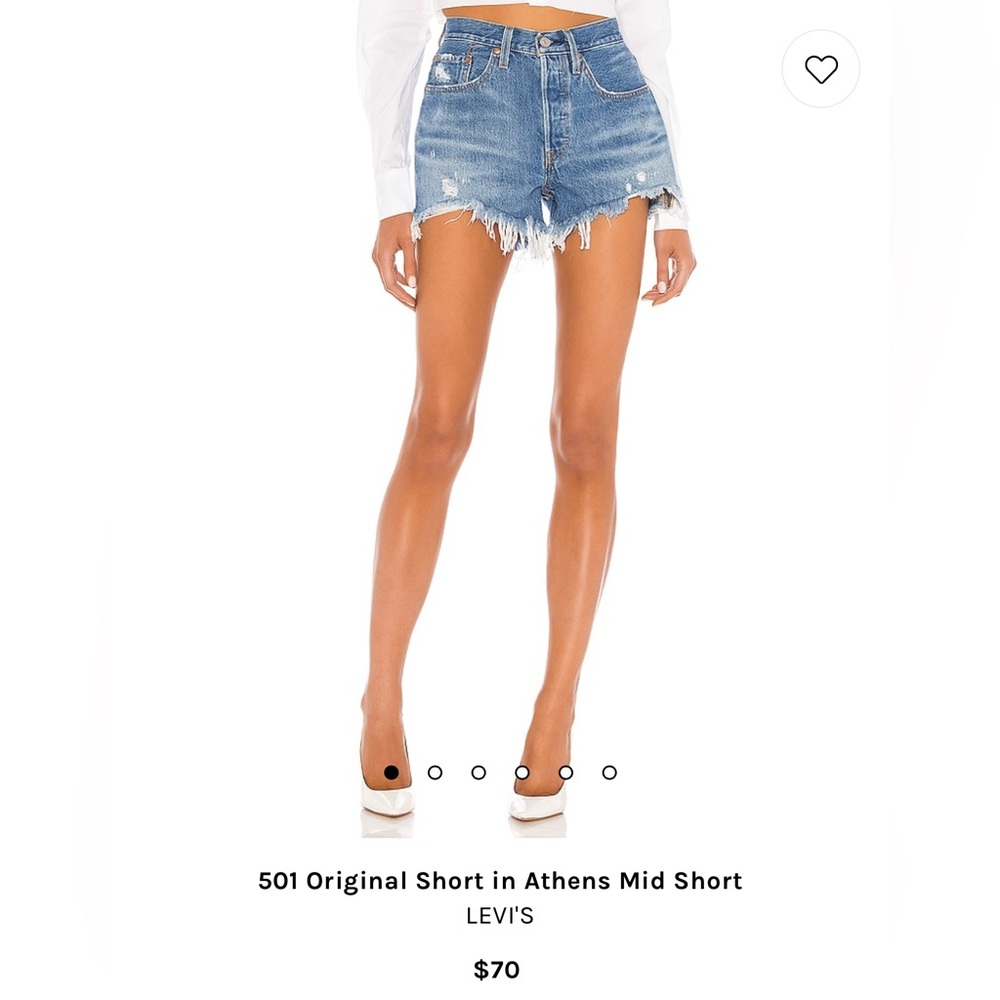 Levi’s high rise shorts.